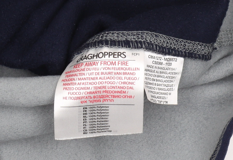 Craghoppers Men's Grey Hooded Full Zip Fleece M