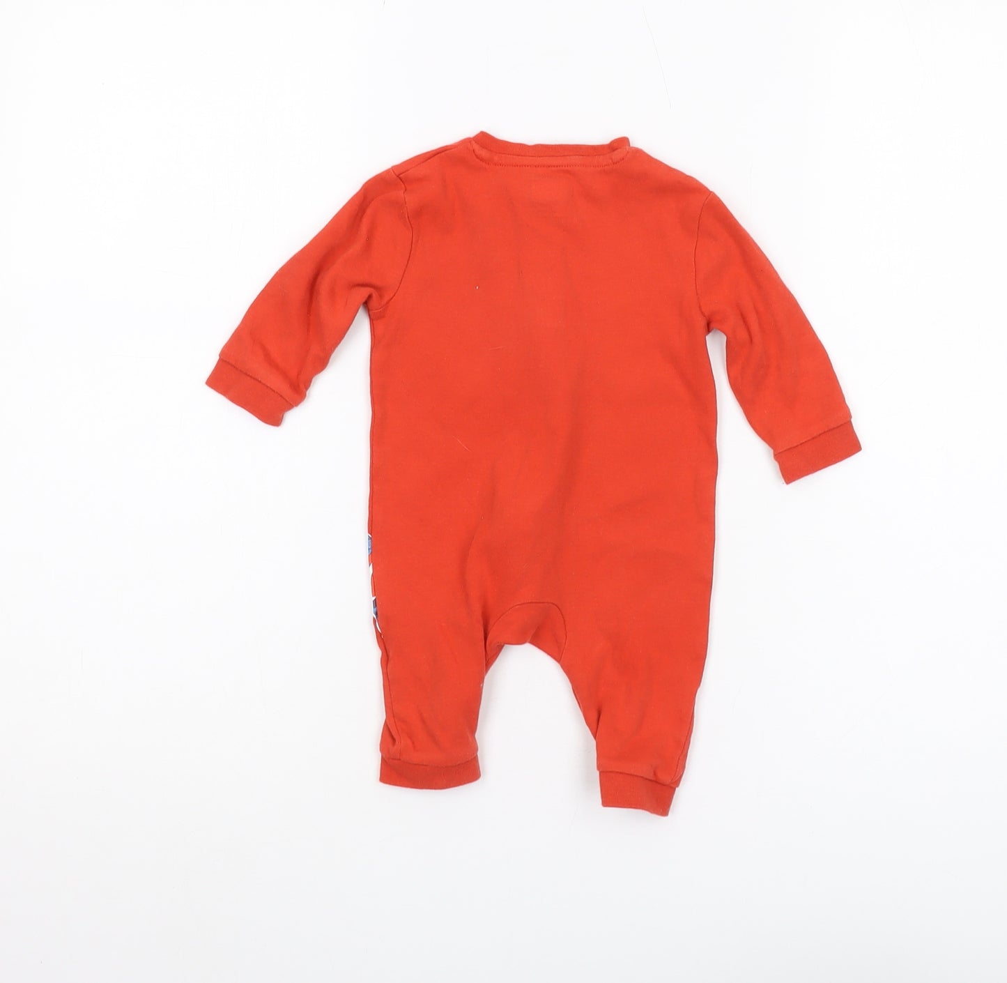 Marvel Red Unisex Babygrow 3-6M Superhero Long Sleeve