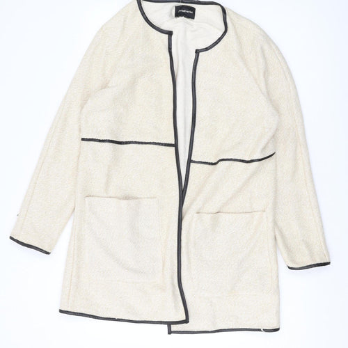 Stradivarius Women’s Beige Open Mid-Length Jacket M