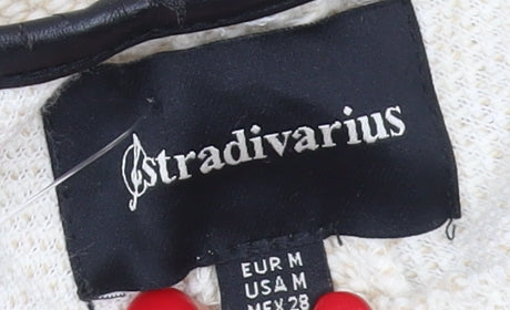 Stradivarius Women’s Beige Open Mid-Length Jacket M