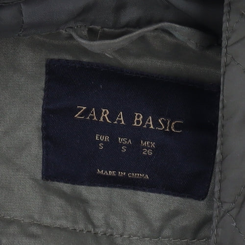 Zara Women’s Green Hooded Parka Jacket Size S