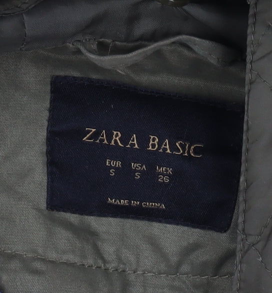 Zara Women’s Green Hooded Parka Jacket Size S