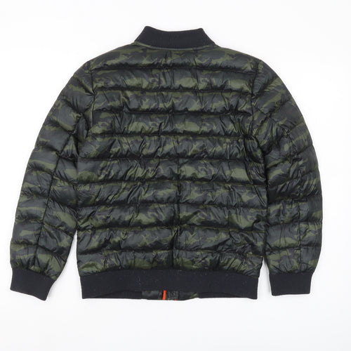 Bossini Boys Green Camouflage Bomber Jacket Size 22