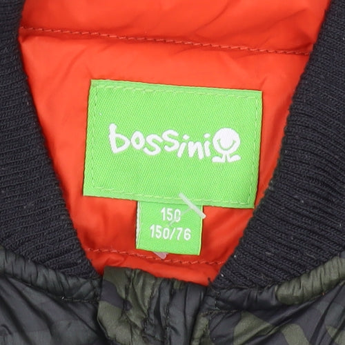 Bossini Boys Green Camouflage Bomber Jacket Size 22