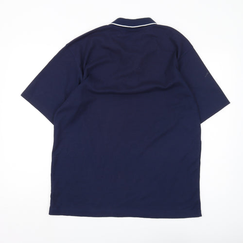 Umbro Men's Blue Short Sleeve Polo Shirt L