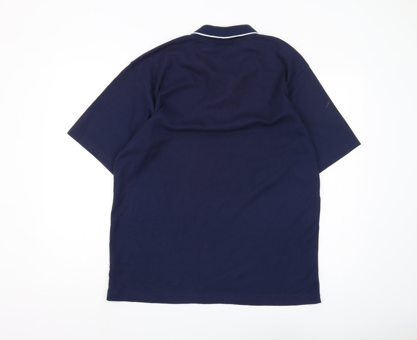 Umbro Men's Blue Short Sleeve Polo Shirt L