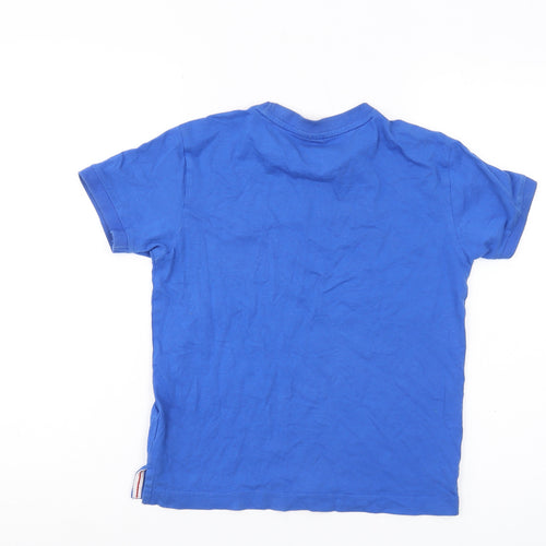 Slazenger Boys Blue T-Shirt 7-8 Years Solid Cotton Casual