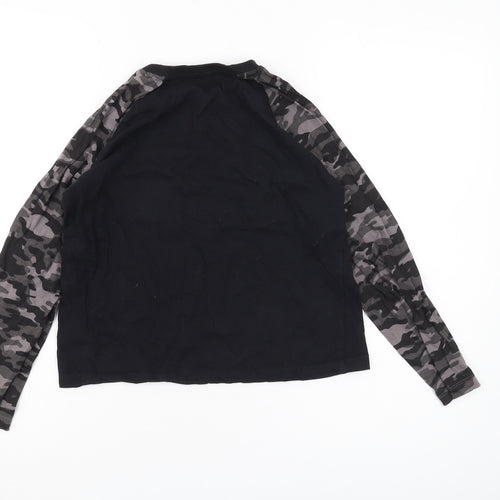 Threadboys Boys Black Camouflage Long Sleeve T-Shirt 9-10 Years