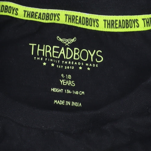 Threadboys Boys Black Camouflage Long Sleeve T-Shirt 9-10 Years
