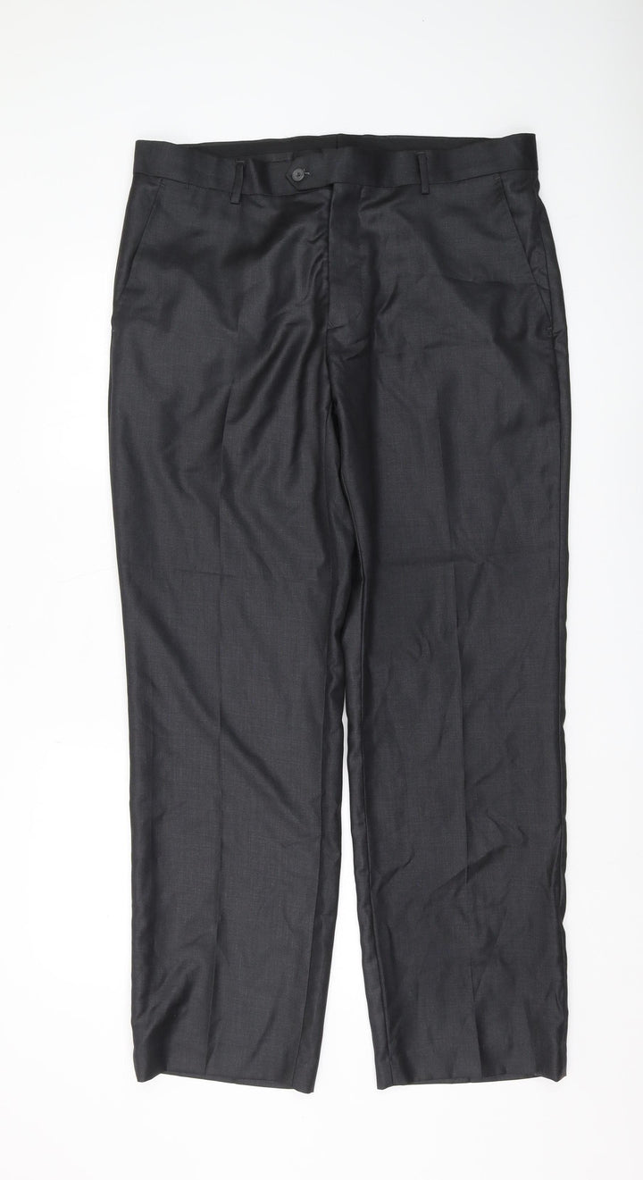 Cerruti Men's Black Dress Pants, Size 36, Elegant & Formal