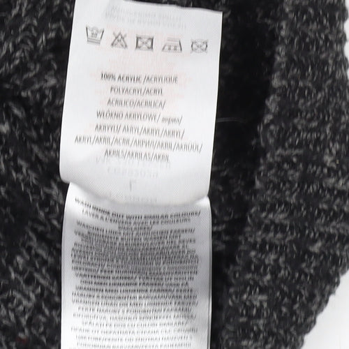Brave Soul Men’s Black Crew Neck Pullover Jumper Large