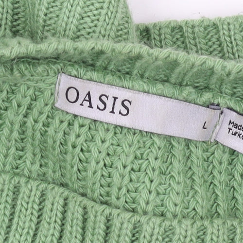 Oasis Women's Green Pullover Jumper Size L