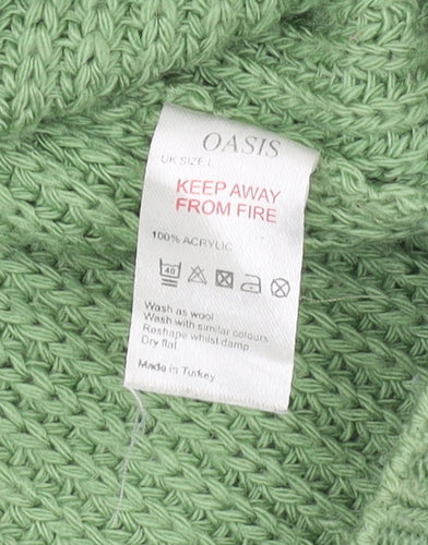 Oasis Women's Green Pullover Jumper Size L