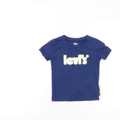Levi's Boys Blue Logo T-Shirt - Size 3 Years
