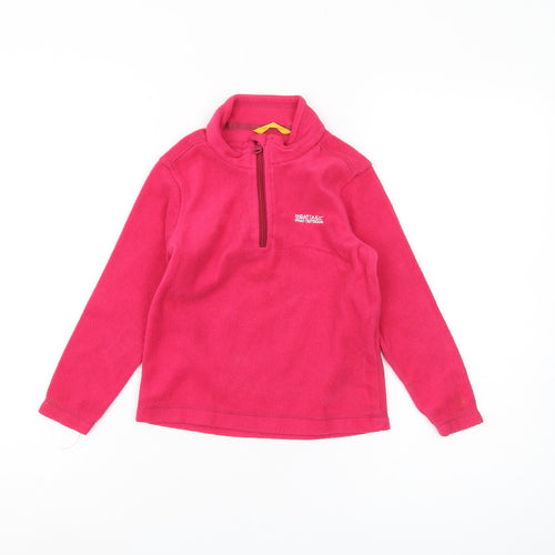 Regatta Girls Pink Fleece Sweatshirt 5-6 Years Outdoor