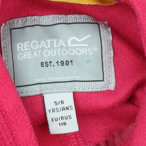 Regatta Girls Pink Fleece Sweatshirt 5-6 Years Outdoor