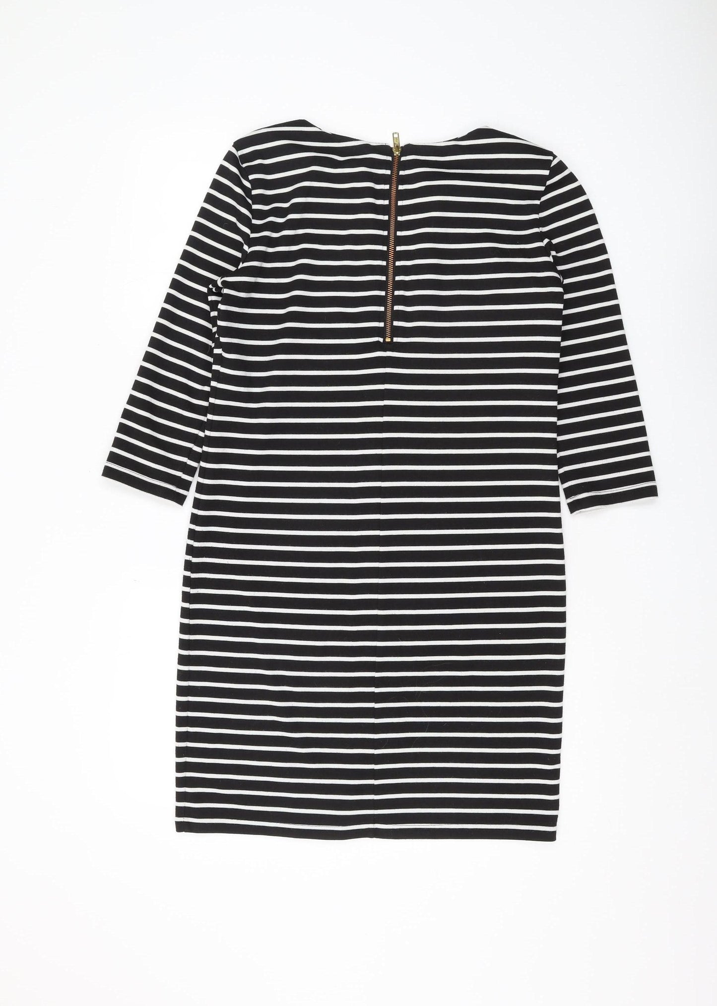 VILA Women's Black Striped Sheath Dress S