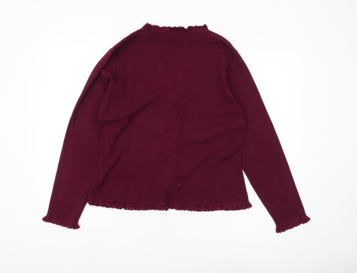 CC Women's Purple Cardigan, Size L, V-Neck