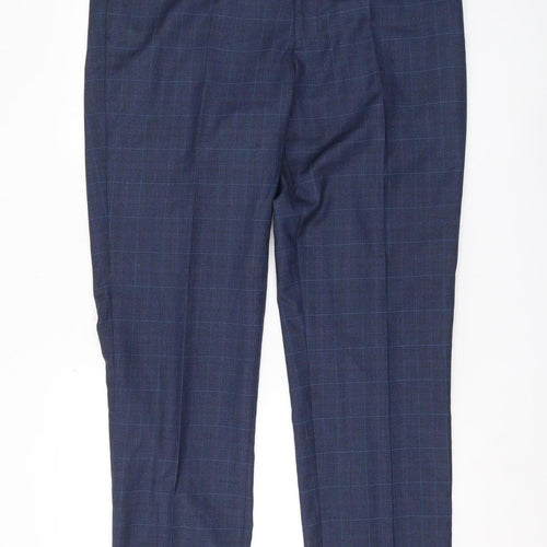 Skopes Men's Blue Check Dress Pants 38L