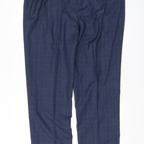 Skopes Men's Blue Check Dress Pants 38L