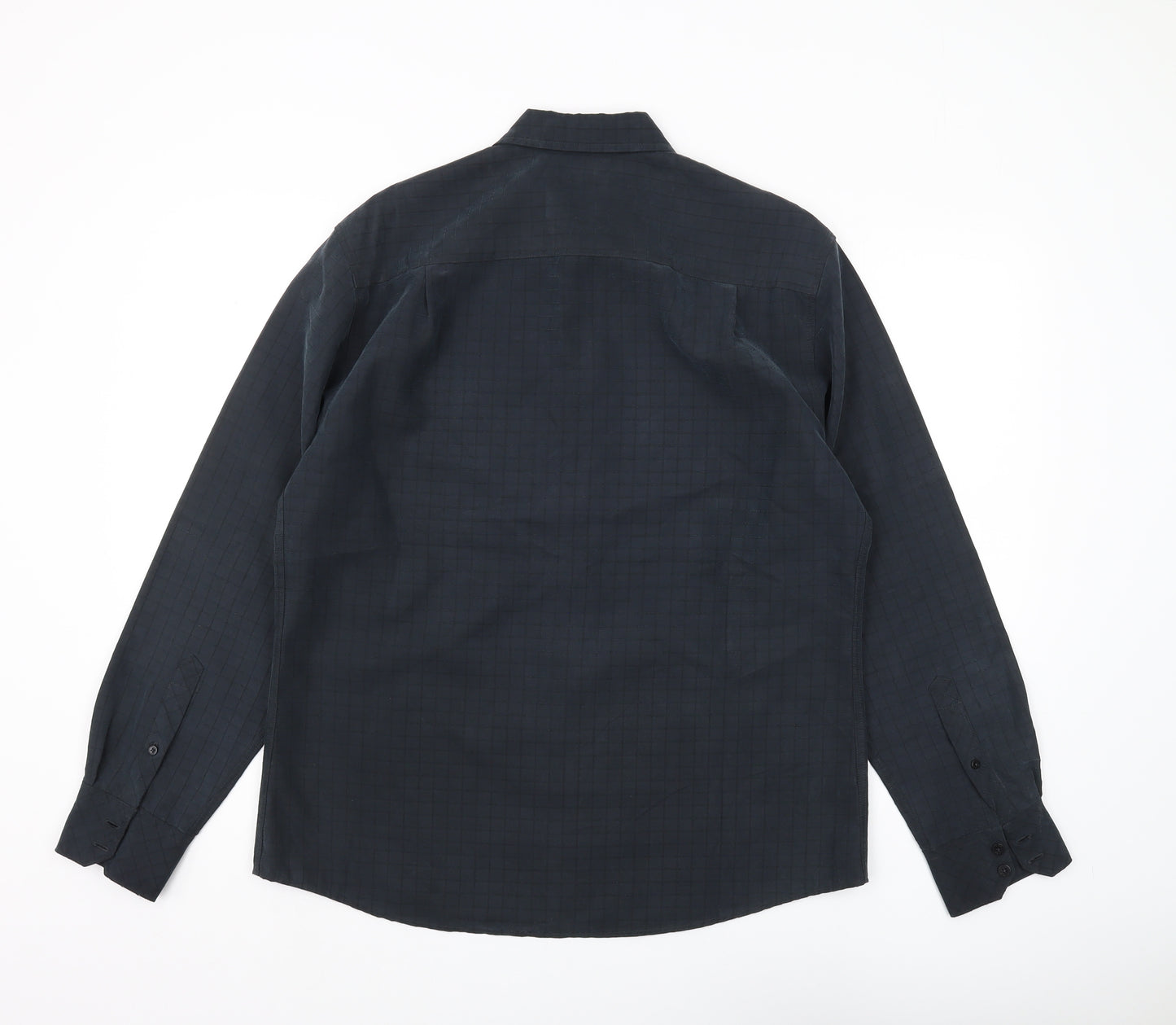 Jeff Banks Men's Black Check Shirt, Size M, Regular Fit