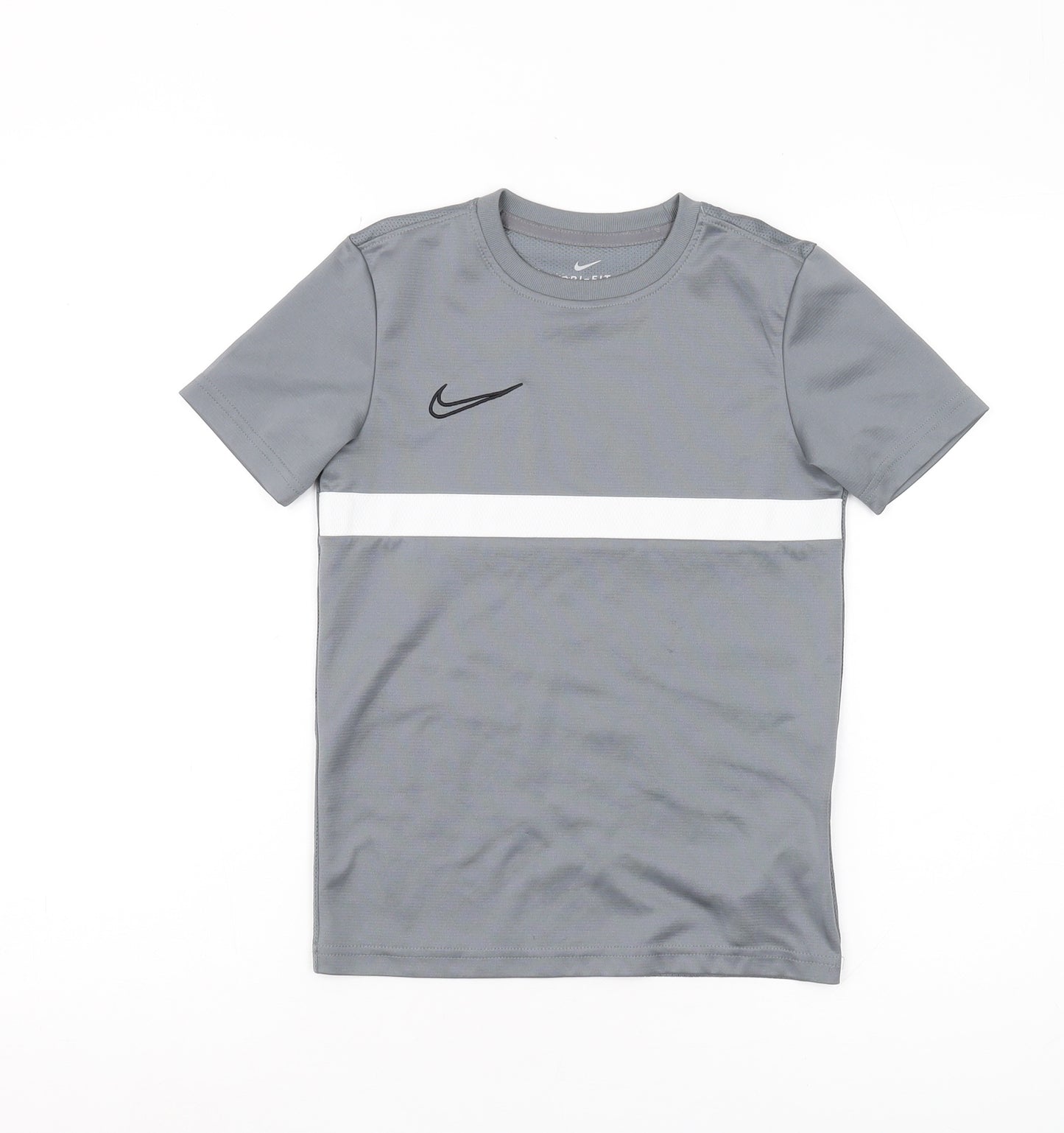 Nike Boys Grey Dri-FIT T-Shirt, Short Sleeve, Size S