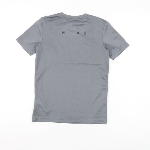 Nike Boys Grey Dri-FIT T-Shirt, Short Sleeve, Size S