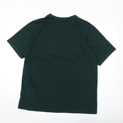 Studio Men's Green XL Motorcycle Graphic T-Shirt
