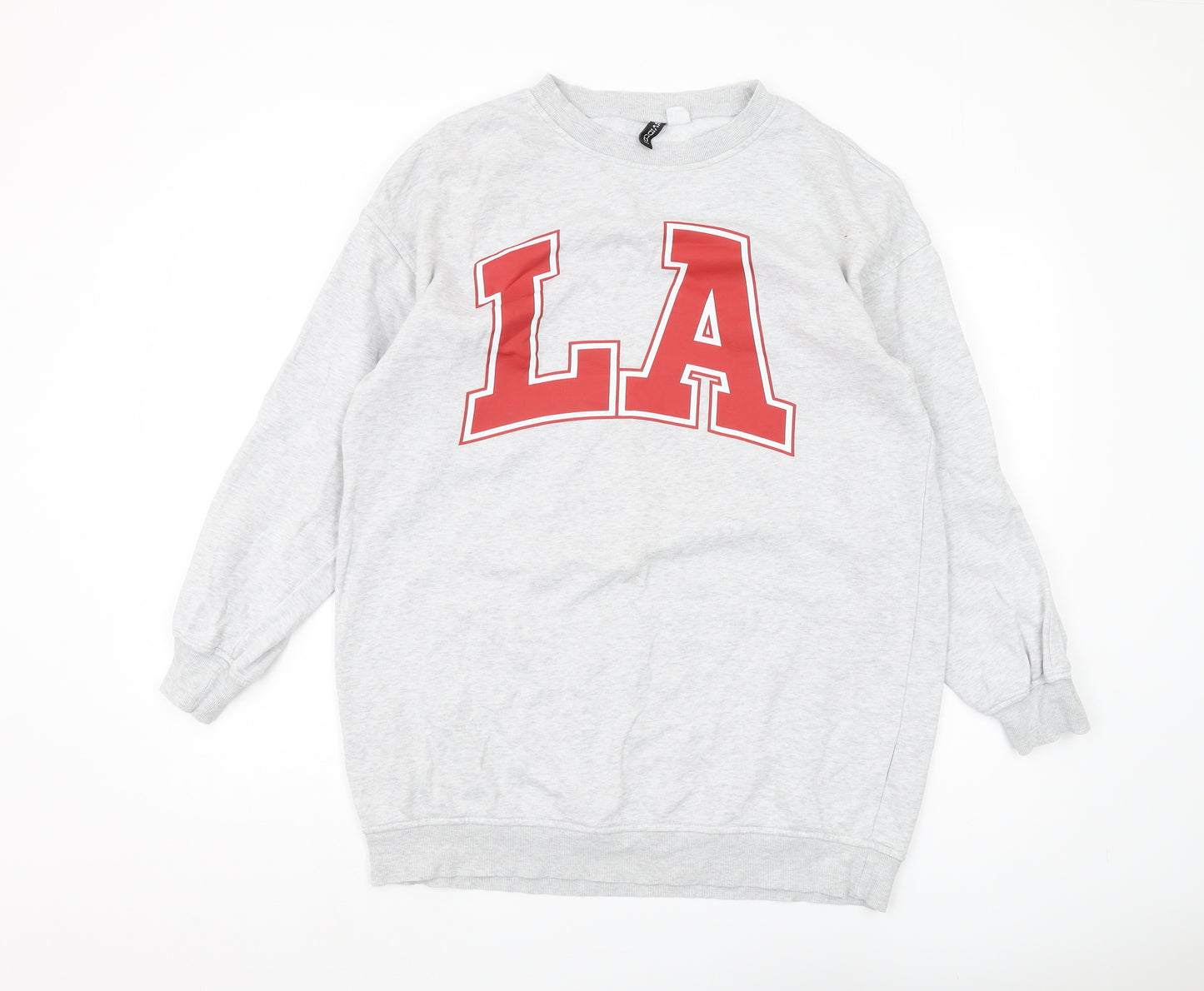 H&M Unisex Grey Logo Pullover Sweatshirt S