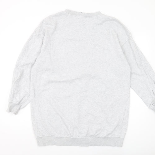 H&M Unisex Grey Logo Pullover Sweatshirt S