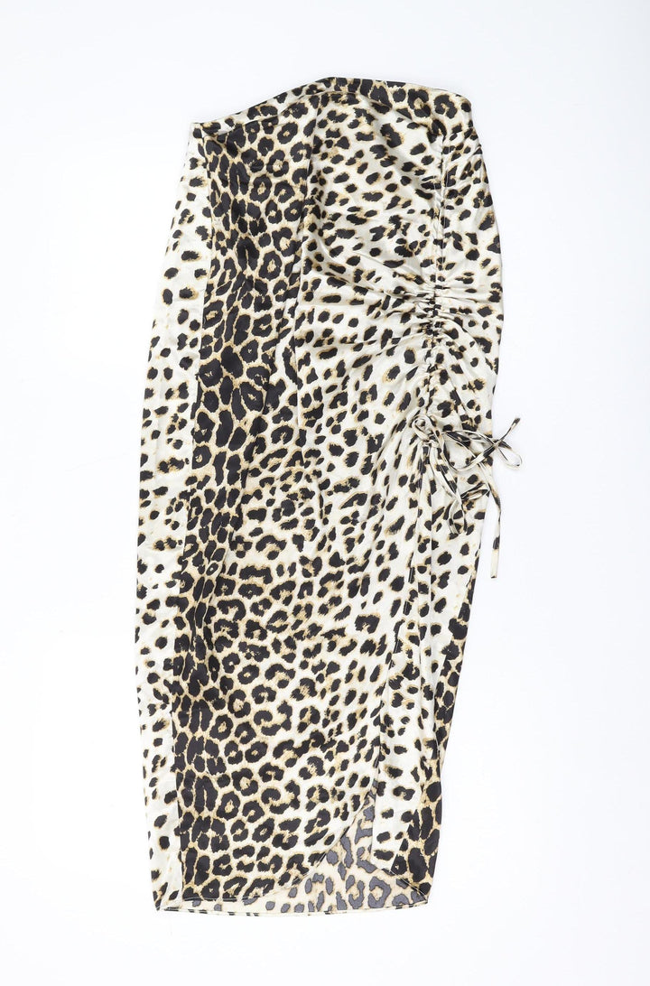 River Island Women's Leopard Print Midi Skirt