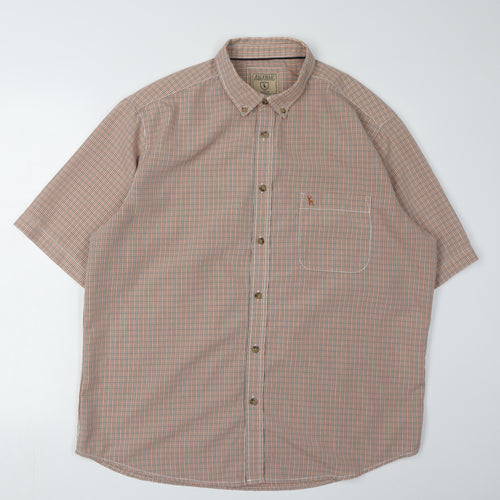 P.G. Field Men's Multicoloured Check Button-Up Shirt L