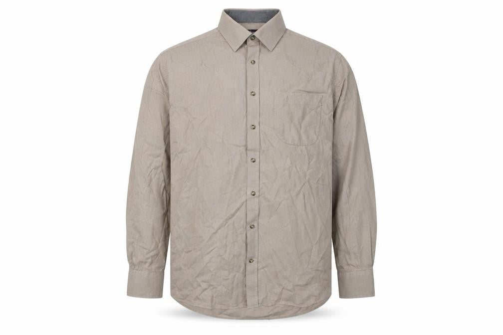 Marks and Spencer Men's Beige Long Sleeve Casual Shirt 17