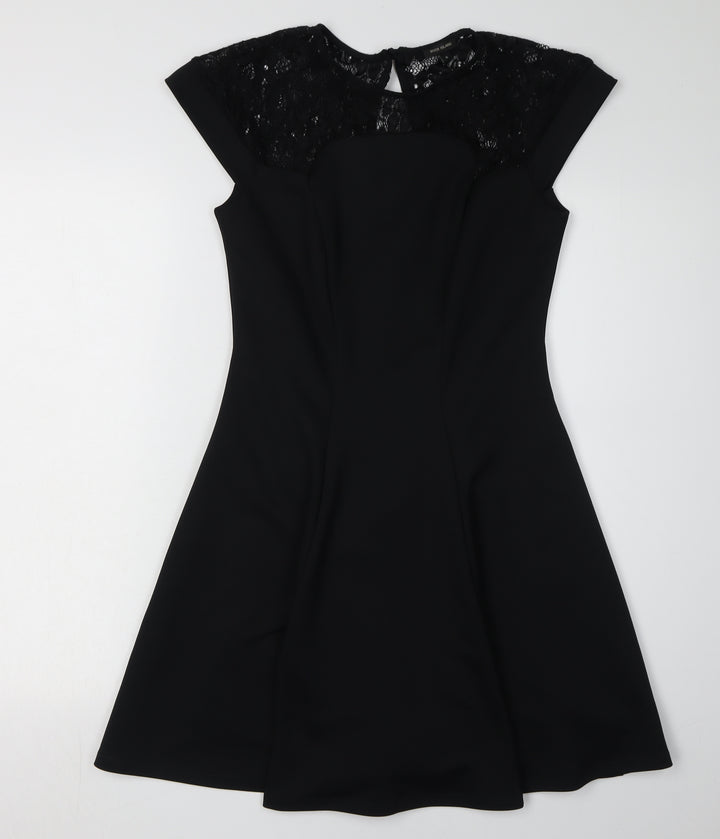 River Island Women's Black A-Line Dress Size 8