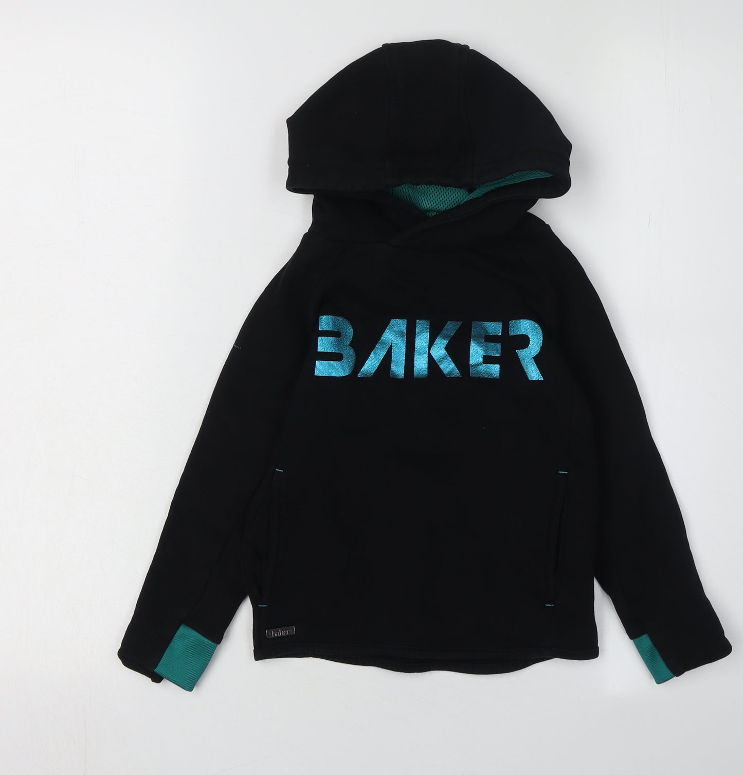 Baker by Ted Baker Boys Black Graphic Hoodie 4-5 Years