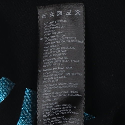 Baker by Ted Baker Boys Black Graphic Hoodie 4-5 Years
