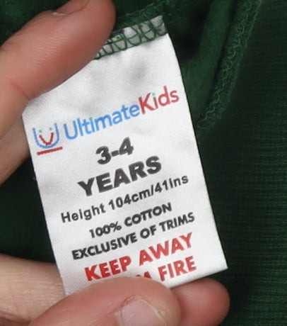 Ultimate Kids Boys Green Hulk Full Zip Hoodie 3-4 Years