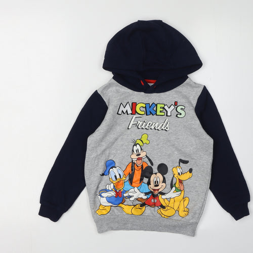 Disney Boys Grey Hoodie 4-5Y Mickey & Friends
