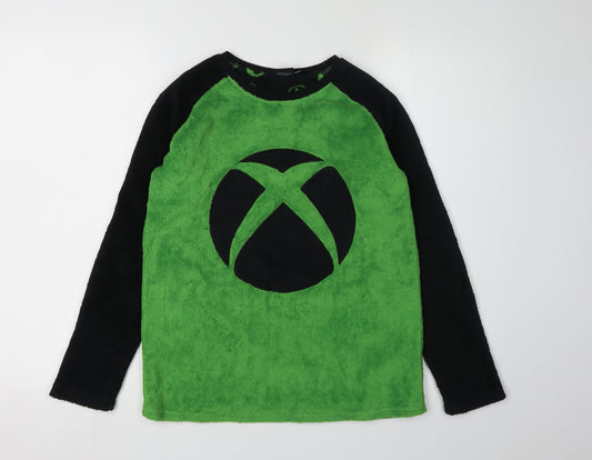 Xbox Boys Green Black Fleece Pyjama Top 11-12 Years
