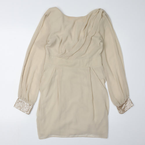 River Island Women's Beige Sheath Dress, Size 10