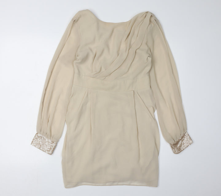 River Island Women's Beige Sheath Dress, Size 10