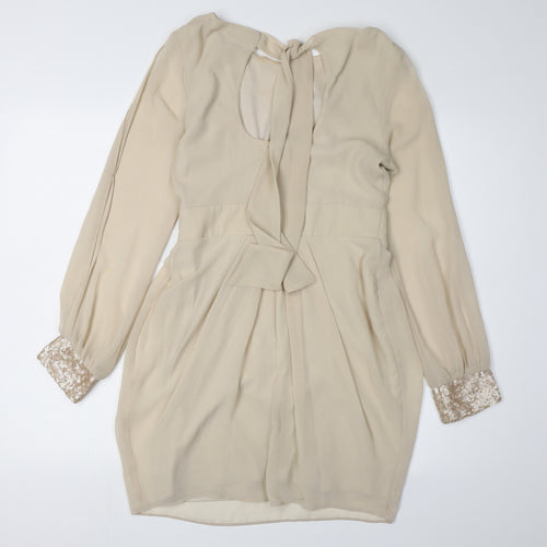 River Island Women's Beige Sheath Dress, Size 10