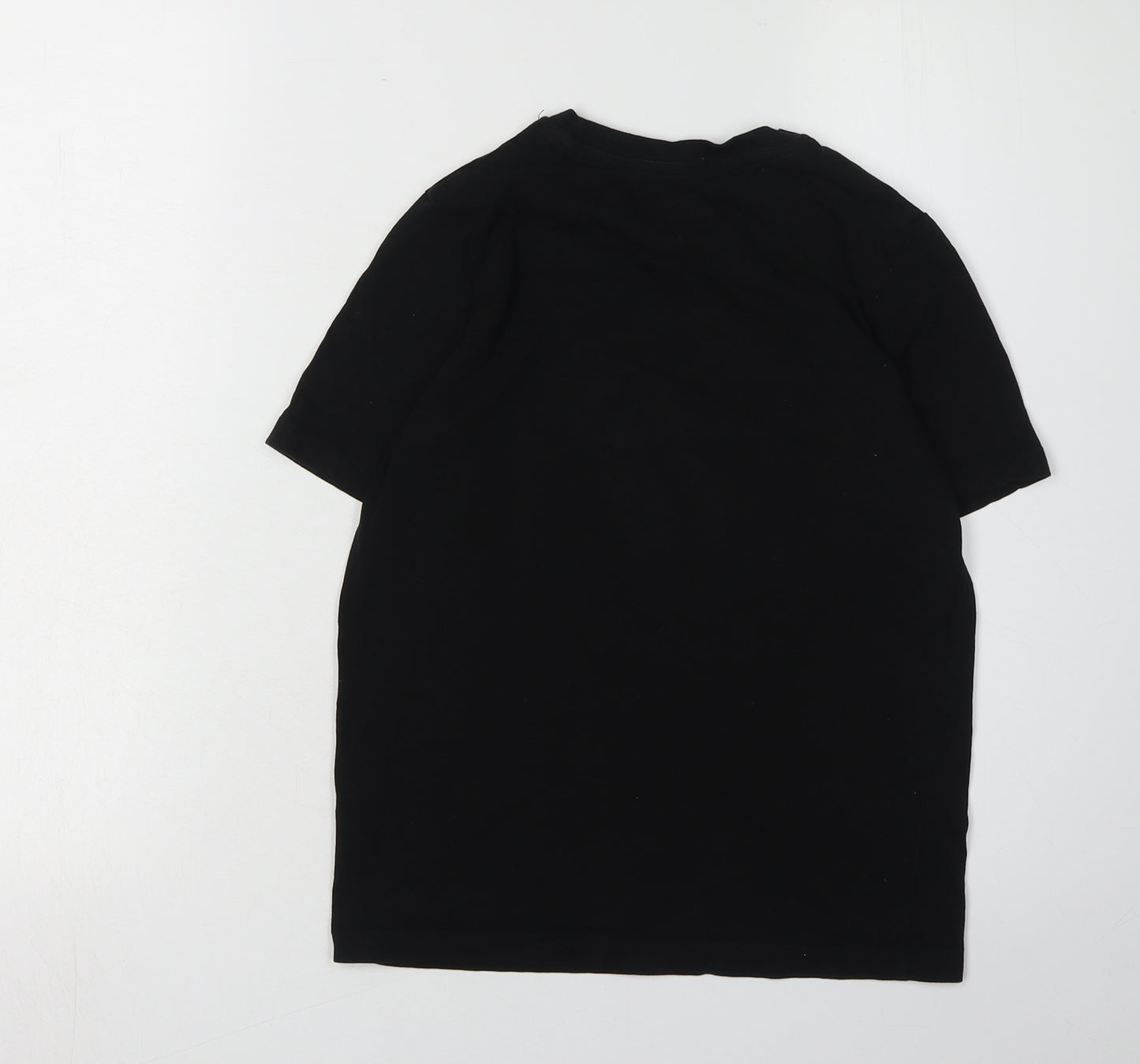 Jack & Jones Boys Black Graphic T-Shirt, Size 12, Crew Neck