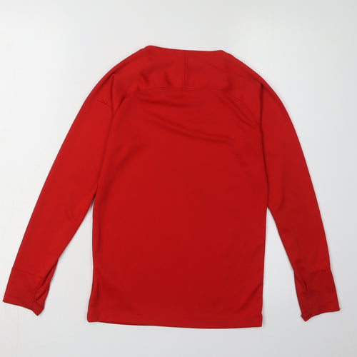 Nike Boys Red Long Sleeve T-Shirt, Size M, Sports Activewear