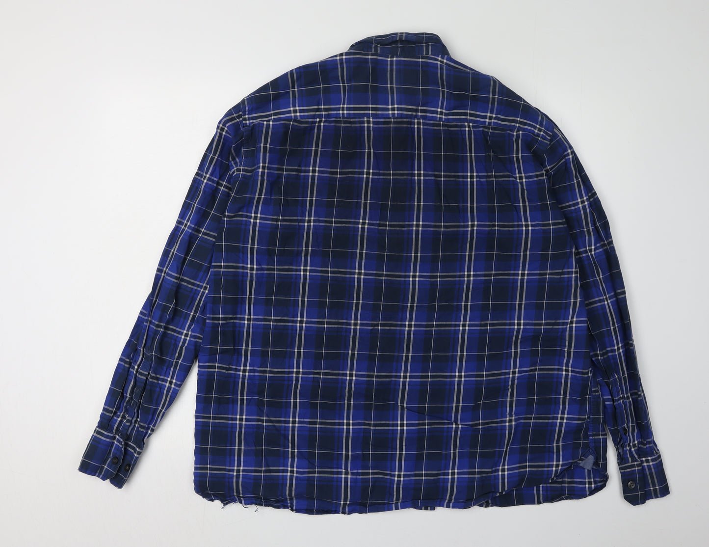 Blue Harbour Men's XL Blue Plaid Long Sleeve Shirt