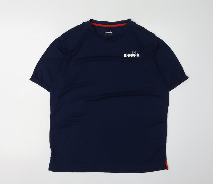 Diadora Men's Blue T-Shirt M Gym & Training Top