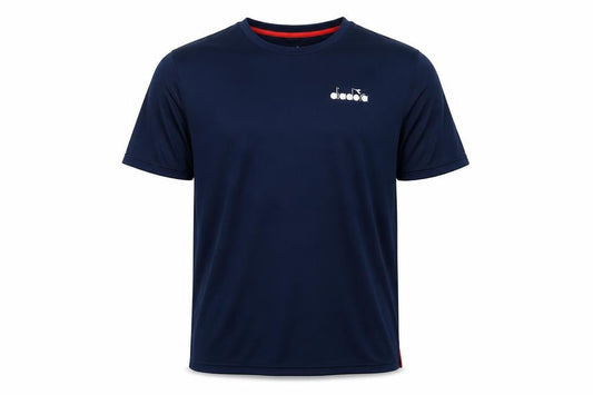 Front view of Diadora Men's Blue T-Shirt M Gym & Training Top