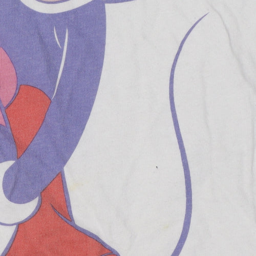 Disney Girls White T-Shirt 12-13Y Mickey & Minnie Graphic