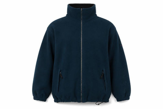 Front view of Wynster Men's Blue Fleece Jacket, size S