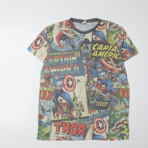 Marvel Comics Men's Captain America Graphic T-Shirt L